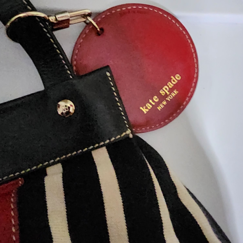 Kate Spade Black and Red Striped Mini Bag - Picture 5 of 10